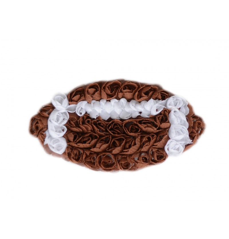 Football Shaped Shabby Flower