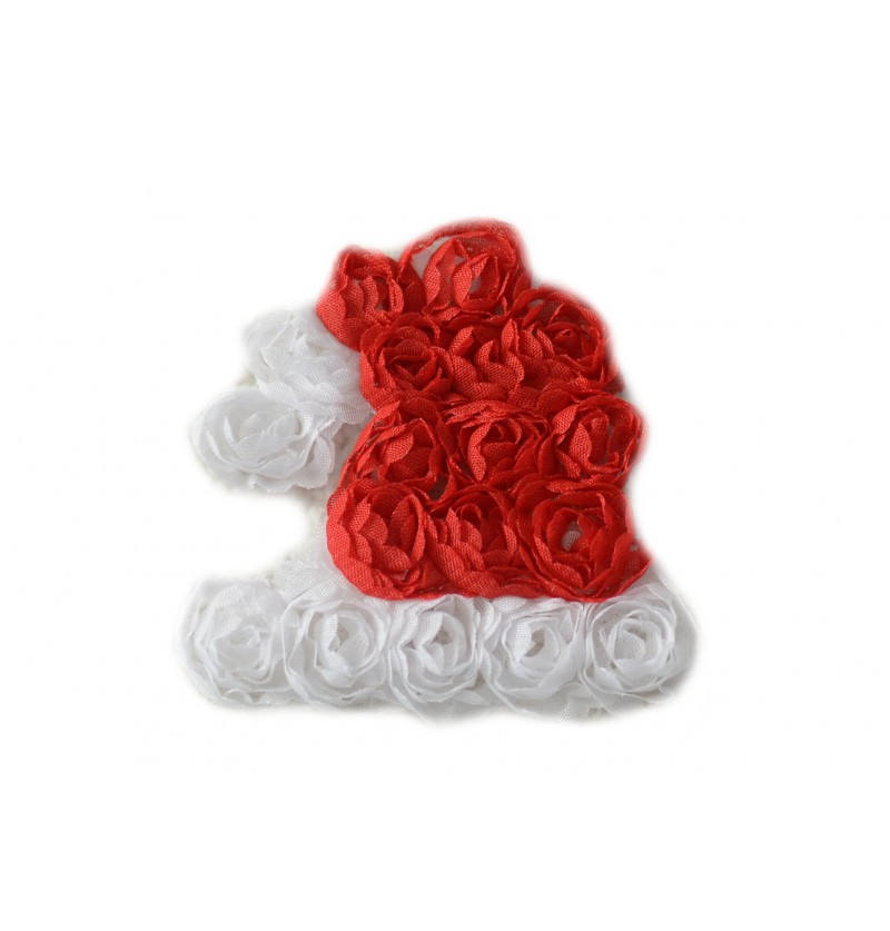 Santa Hat Shaped Shabby Flower
