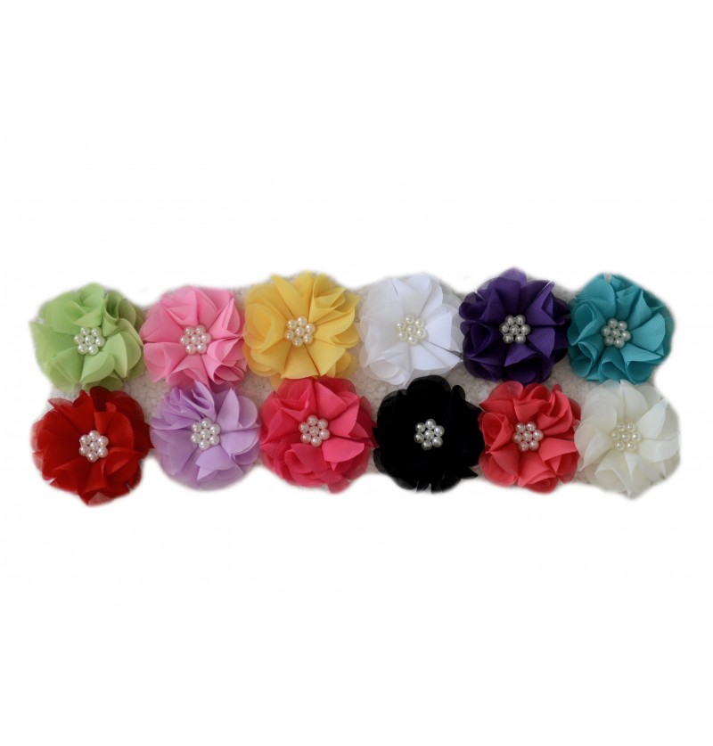 2.5" Chiffon Pearl Flower
