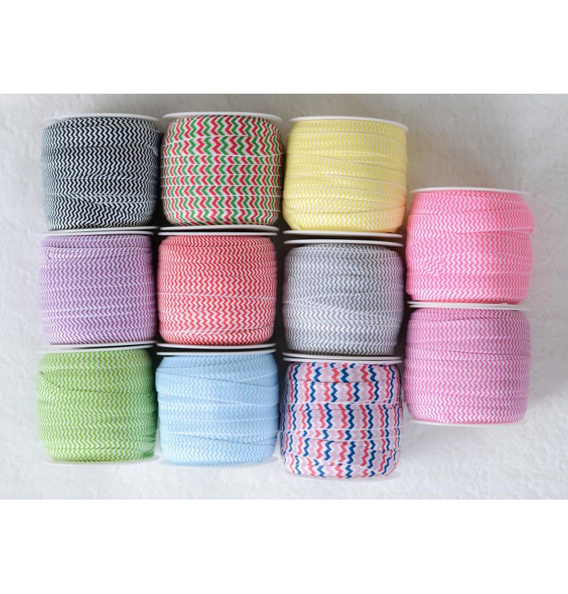 Chevron 5/8" Fold Over Elastic
