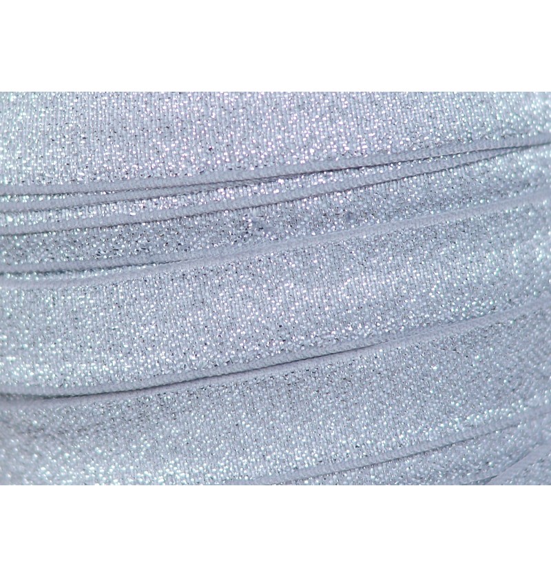 Shimmery Silver 5/8" Fold...
